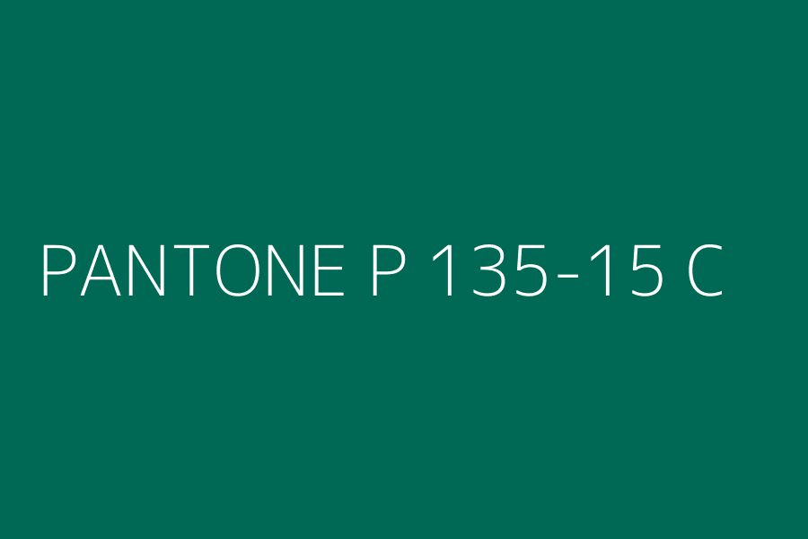 PANTONE P 135-15 C represented in HEX code #006955