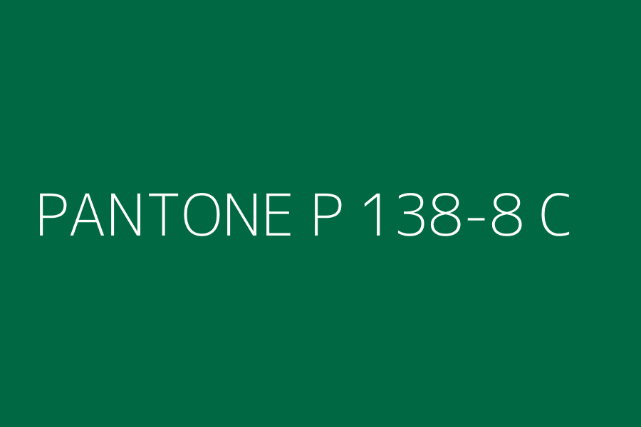 PANTONE P 138-8 C represented in HEX code #006944