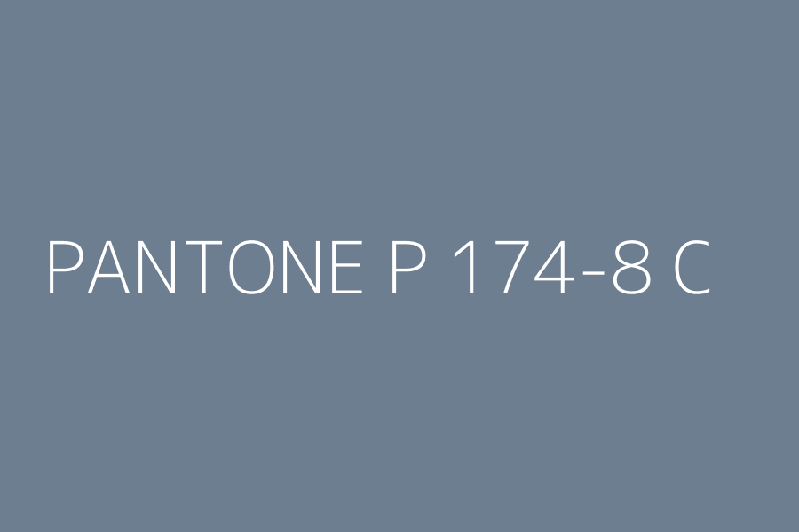 PANTONE P 174-8 C represented in HEX code #6C7E8F