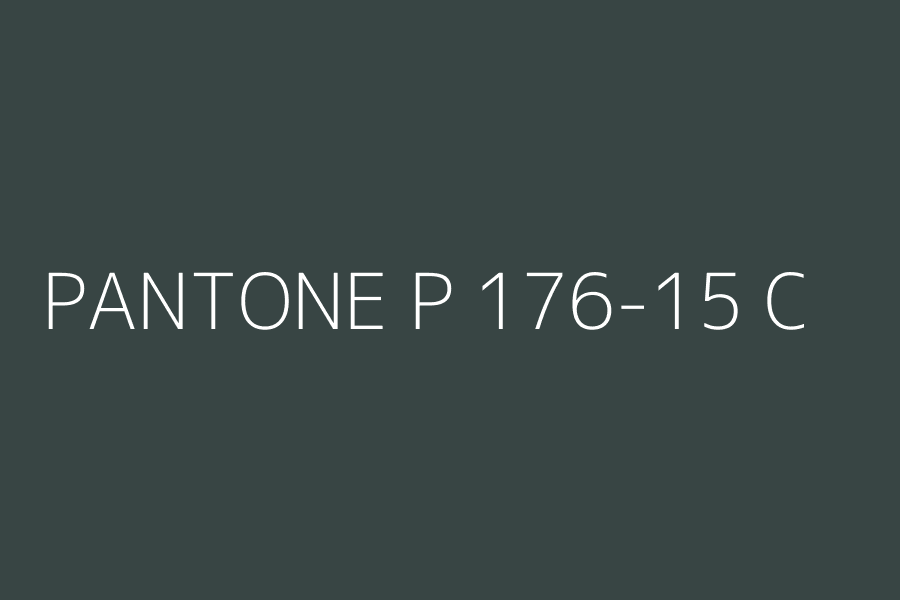 PANTONE P 176-15 C represented in HEX code #384544
