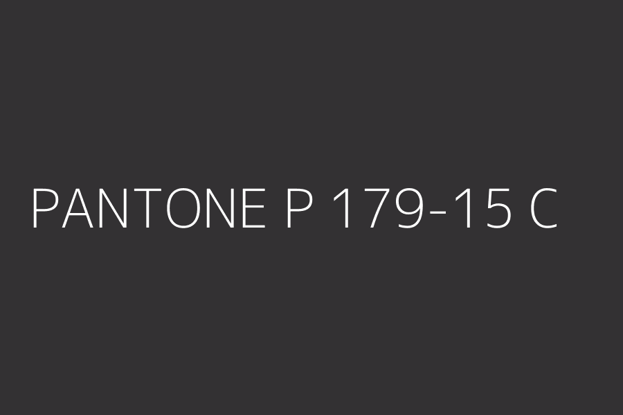 PANTONE P 179-15 C represented in HEX code #333133