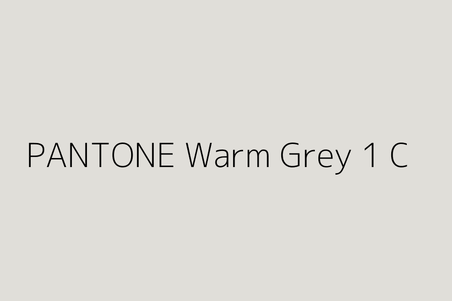 PANTONE Warm Grey 1 C represented in HEX code #E0DED9
