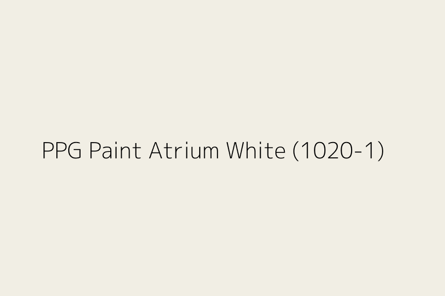 PPG Paint Atrium White (1020-1) represented in HEX code #f1eee4