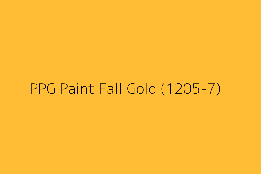 PPG Paint Fall Gold (1205-7) represented in HEX code #ffbc35