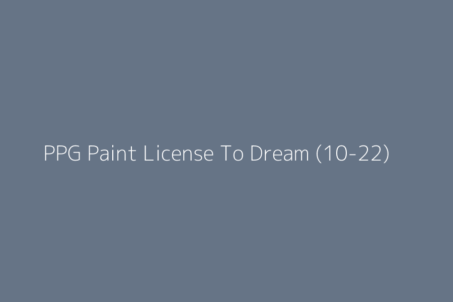 PPG Paint License To Dream (10-22) represented in HEX code #667486