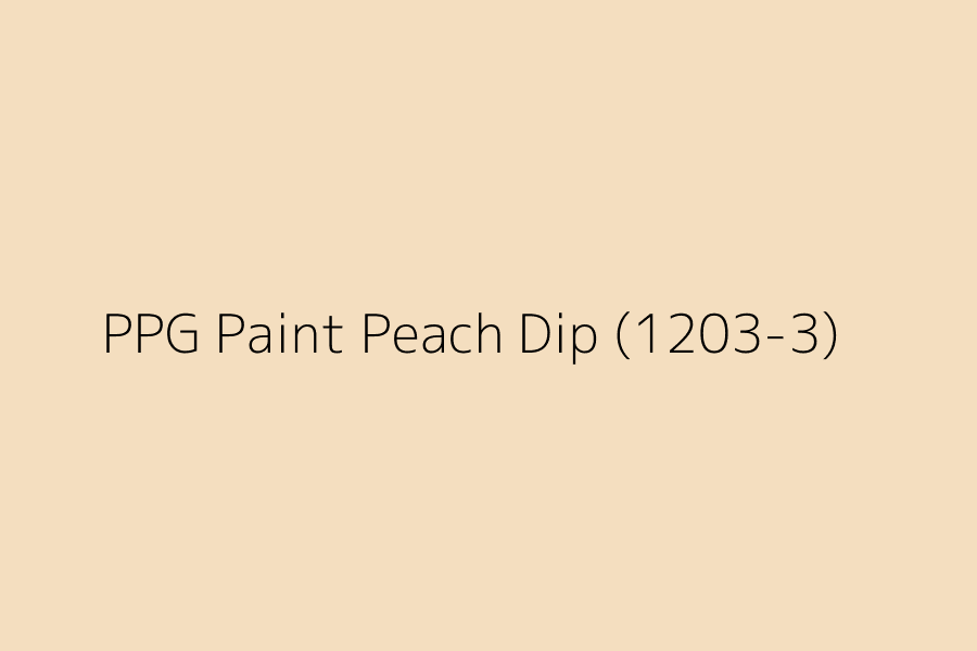 PPG Paint Peach Dip (1203-3) represented in HEX code #F4DEBF