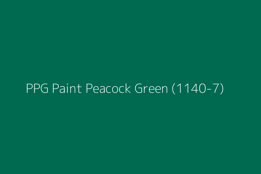 PPG Paint Peacock Green (1140-7) represented in HEX code #006a50