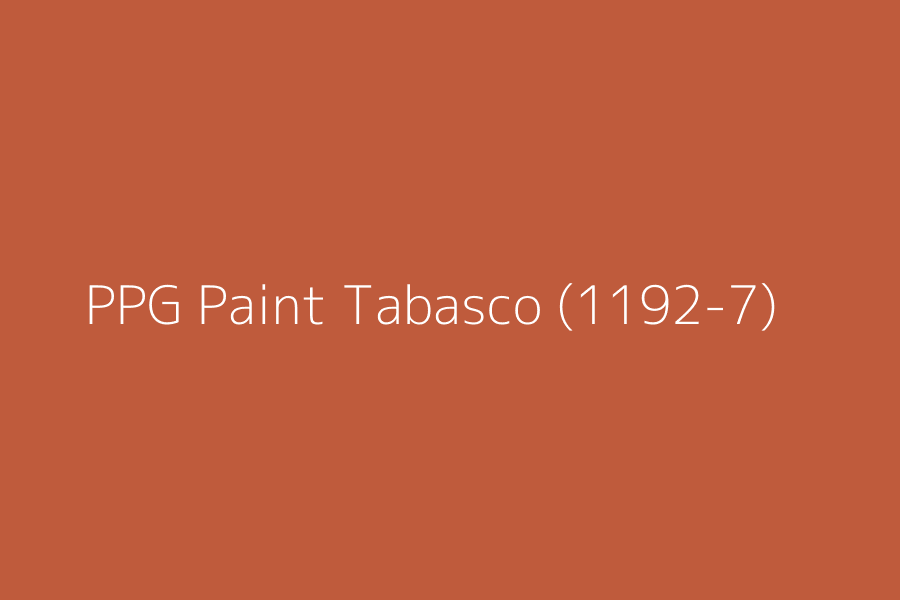 PPG Paint Tabasco (1192-7) represented in HEX code #BF5B3C