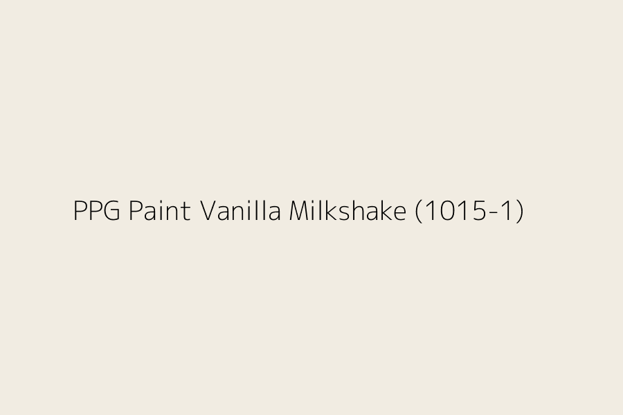 PPG Paint Vanilla Milkshake (1015-1) represented in HEX code #F1ECE2