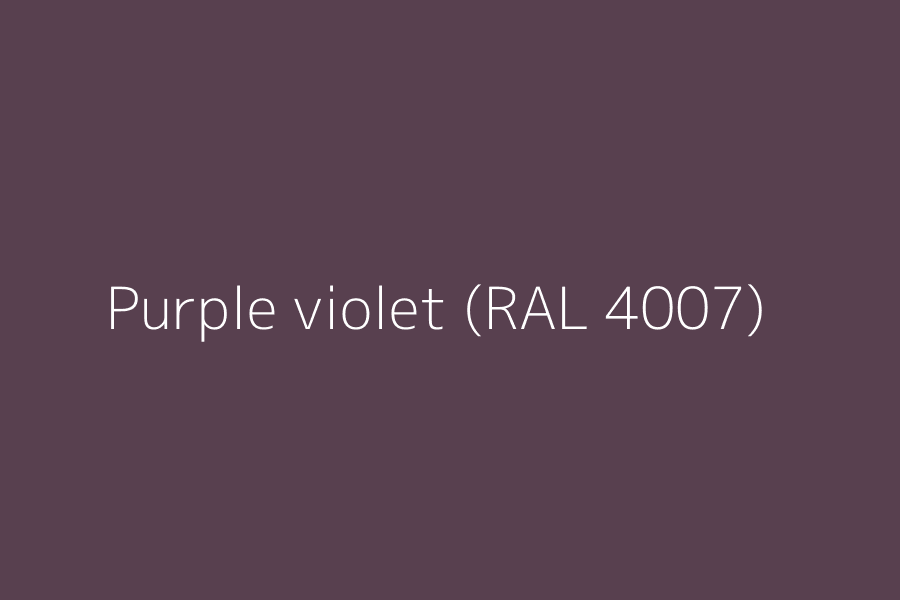 Purple violet (RAL 4007) represented in HEX code #58404f