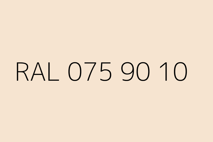 RAL 075 90 10 represented in HEX code #f6e4d0