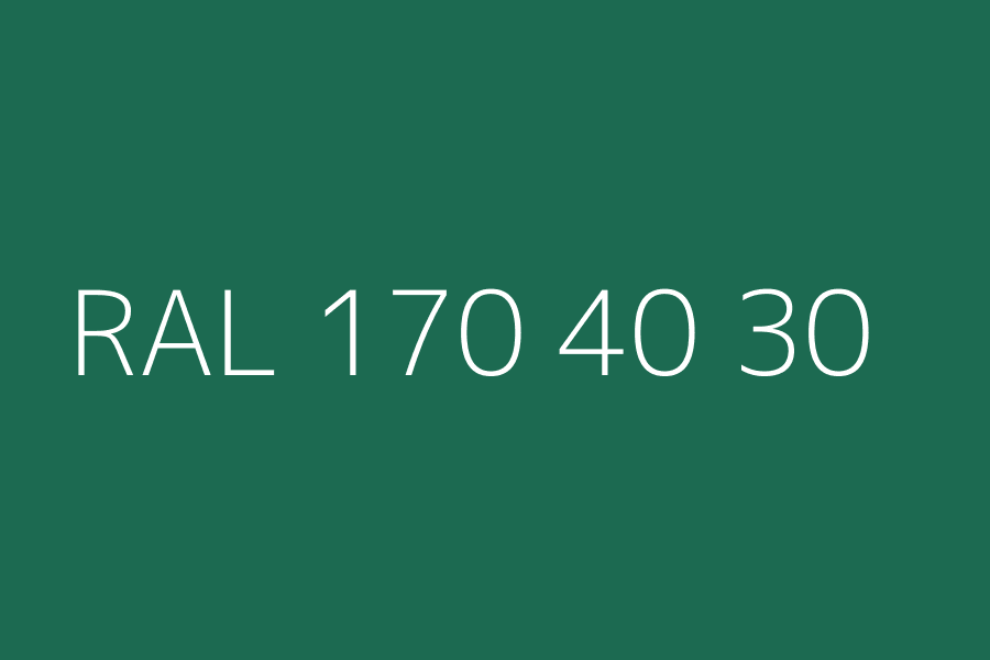 RAL 170 40 30 represented in HEX code #1C6A51