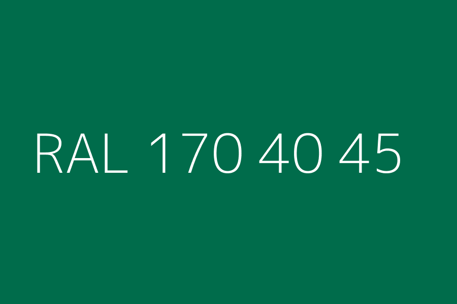 RAL 170 40 45 represented in HEX code #006C4B