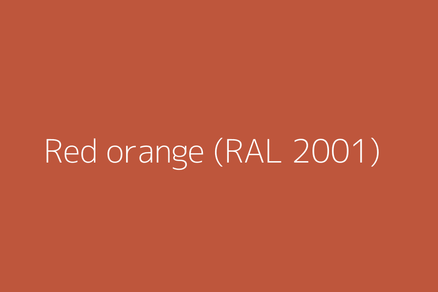 Red orange (RAL 2001) represented in HEX code #be563c