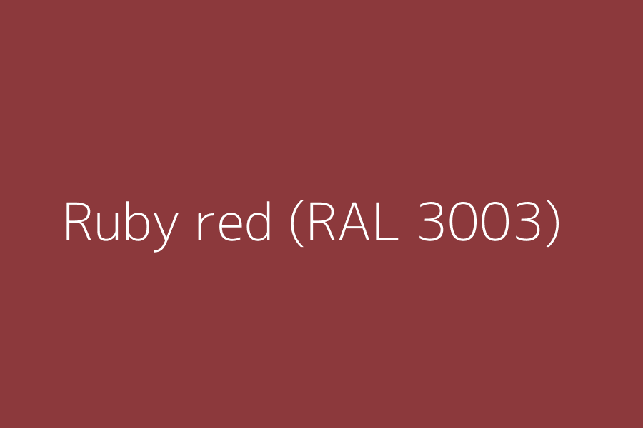 Tilskynde chikane At læse Ruby red (RAL 3003) Color HEX code