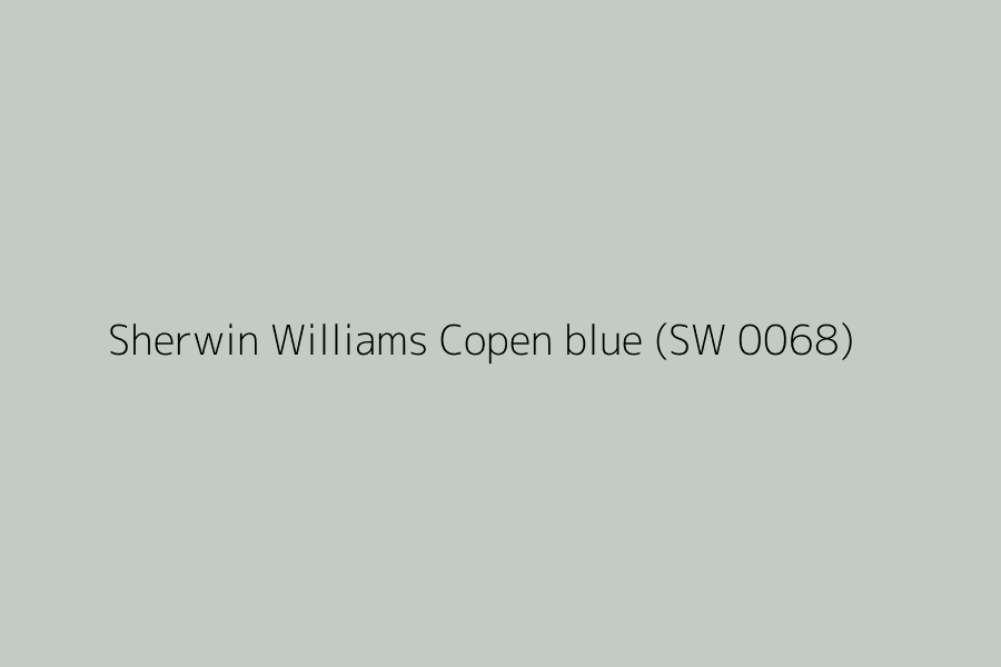Sherwin Williams Copen blue (SW 0068) represented in HEX code #c2ccc4