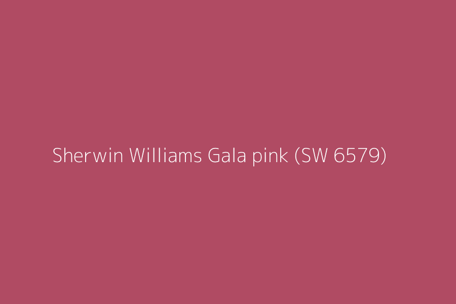 Sherwin Williams Gala pink (SW 6579) represented in HEX code #b04b63