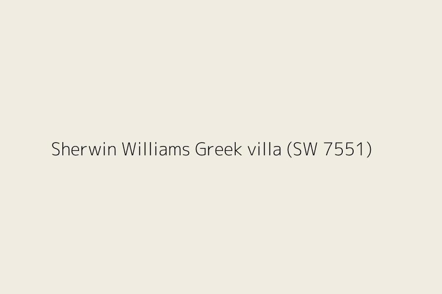 Sherwin Williams Greek villa (SW 7551) represented in HEX code #f0ece2
