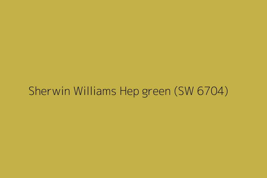 Sherwin Williams Hep green (SW 6704) represented in HEX code #c4b146