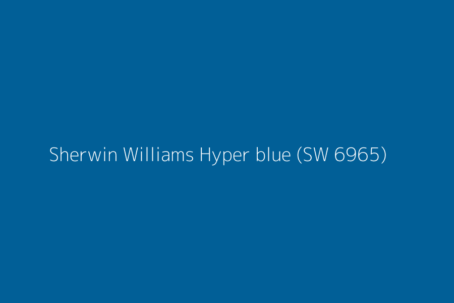 Sherwin Williams Hyper blue (SW 6965) represented in HEX code #015f97