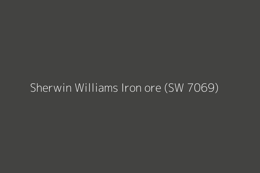 Sherwin Williams Iron ore (SW 7069) represented in HEX code #434341