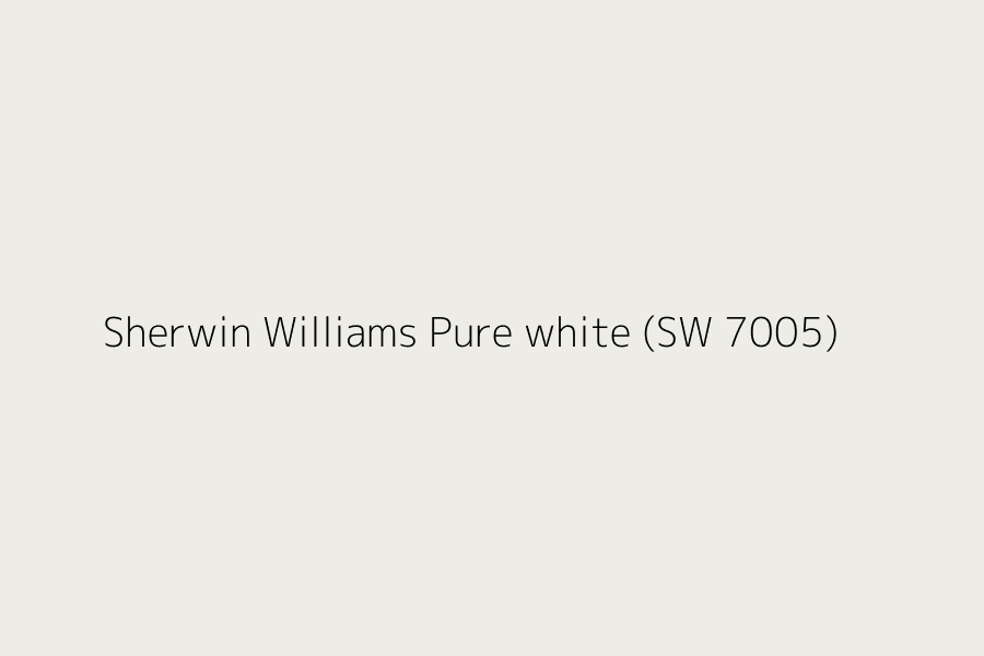 Sherwin Williams Pure white (SW 7005) represented in HEX code #edece6