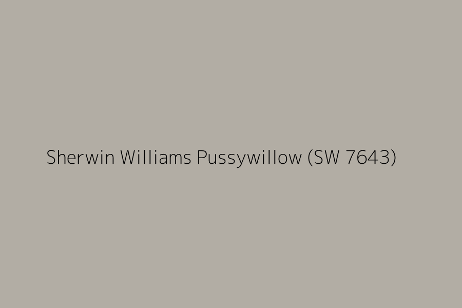 Sherwin Williams Pussywillow (SW 7643) represented in HEX code #b2ada4