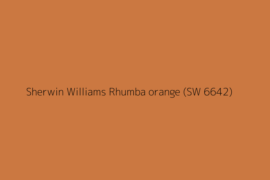 Sherwin Williams Rhumba orange (SW 6642) represented in HEX code #cb7841