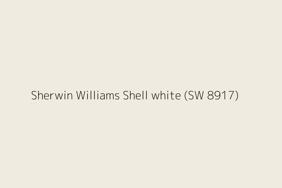 Sherwin Williams Shell white (SW 8917) represented in HEX code #F0EBE0