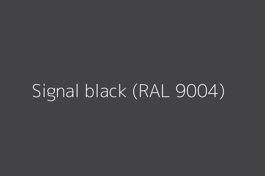 Signal black (RAL 9004) represented in HEX code #434345
