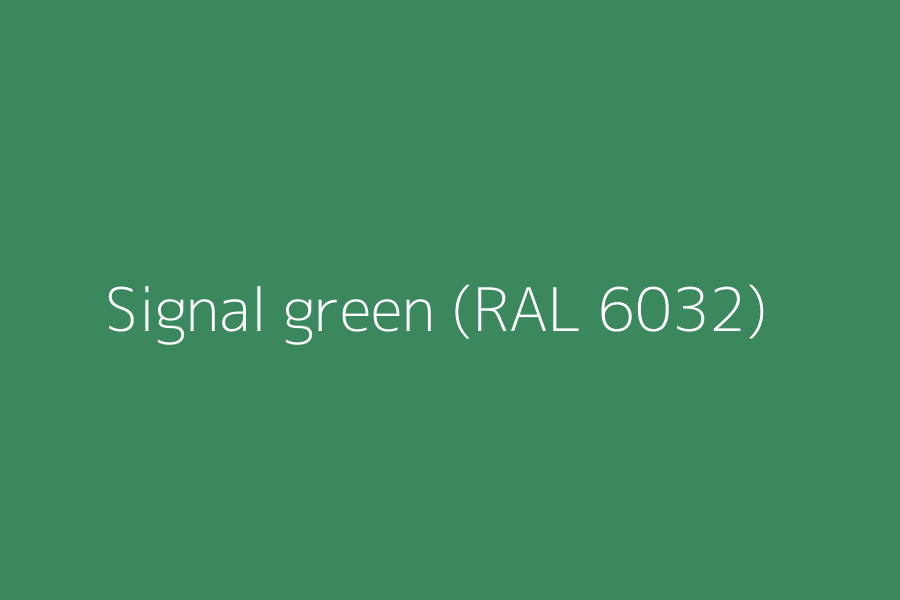 Signal green (RAL 6032) represented in HEX code #3B875E