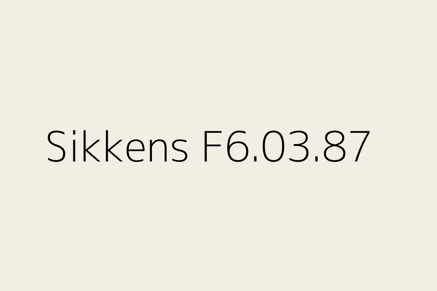 Sikkens F6.03.87 represented in HEX code #F1ECE2