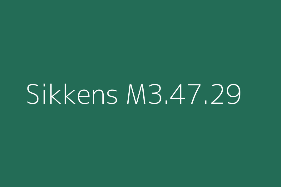 Sikkens M3.47.29 represented in HEX code #236C56