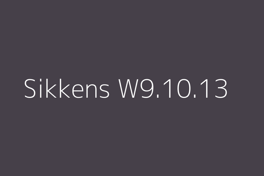 Sikkens W9.10.13 represented in HEX code #464049