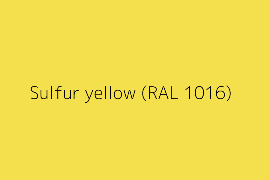 Sulfur yellow (RAL 1016) represented in HEX code #f3e04c