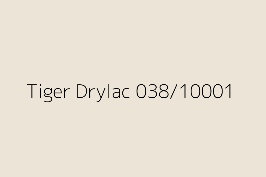 Tiger Drylac 038/10001 represented in HEX code #ECE4D7