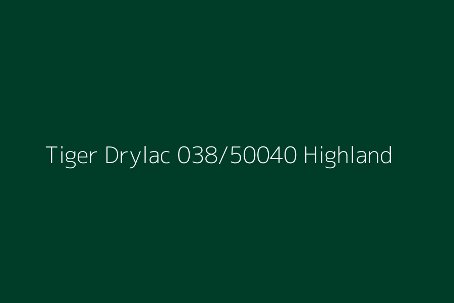 Tiger Drylac 038/50040 Highland represented in HEX code #003d29