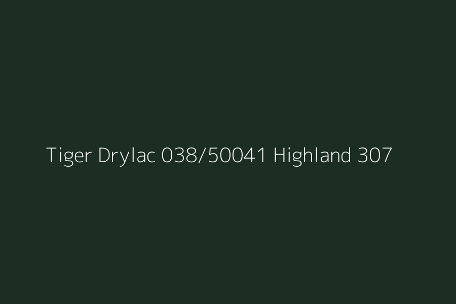 Tiger Drylac 038/50041 Highland 307 represented in HEX code #1C2E24