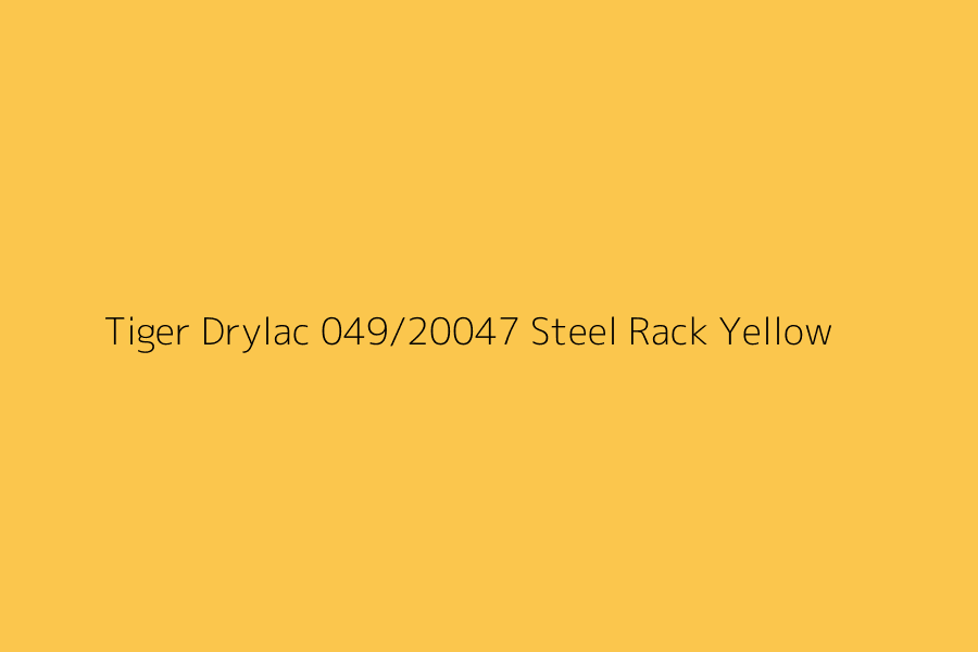 Tiger Drylac 049/20047 Steel Rack Yellow represented in HEX code #fbc64d