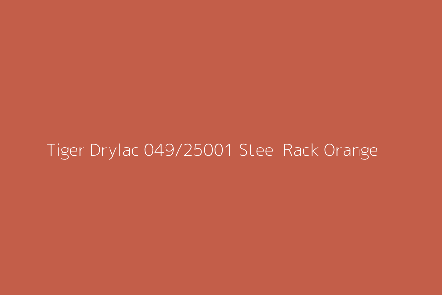 Tiger Drylac 049/25001 Steel Rack Orange represented in HEX code #c35e49