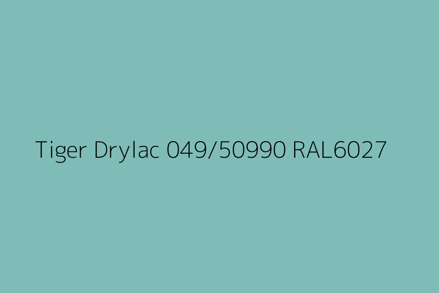 Tiger Drylac 049/50990 RAL6027 represented in HEX code #7FBCB8