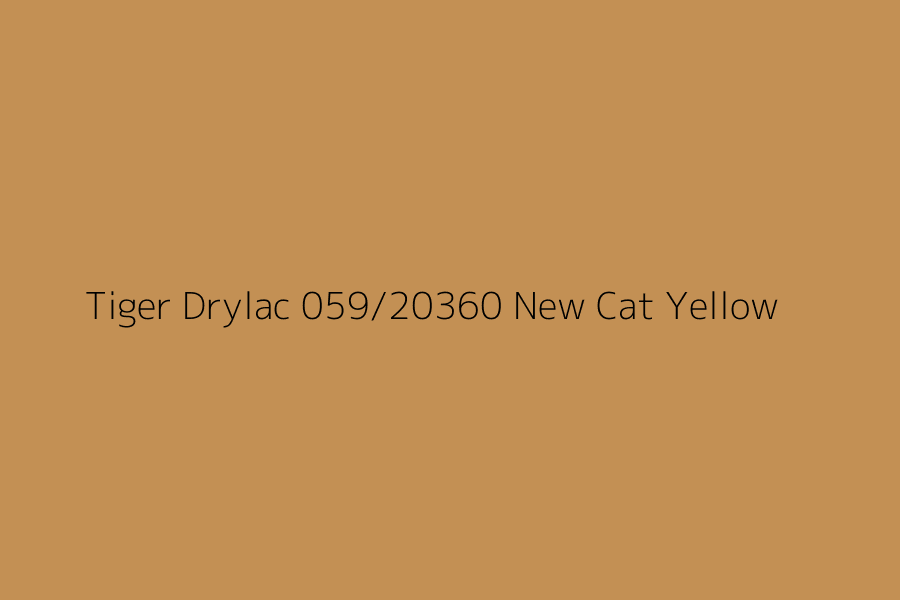 Tiger Drylac 059/20360 New Cat Yellow represented in HEX code #c39054