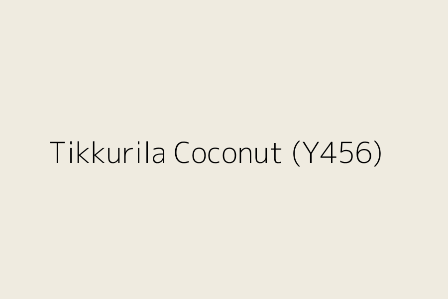 Tikkurila Coconut (Y456) represented in HEX code #efebe0