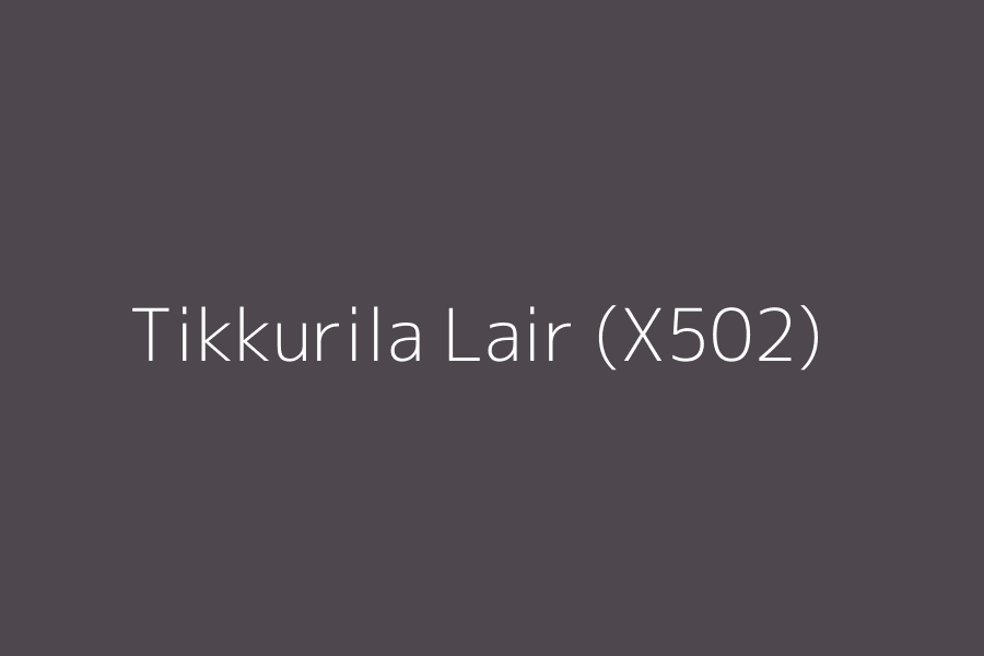 Tikkurila Lair (X502) represented in HEX code #4e484e
