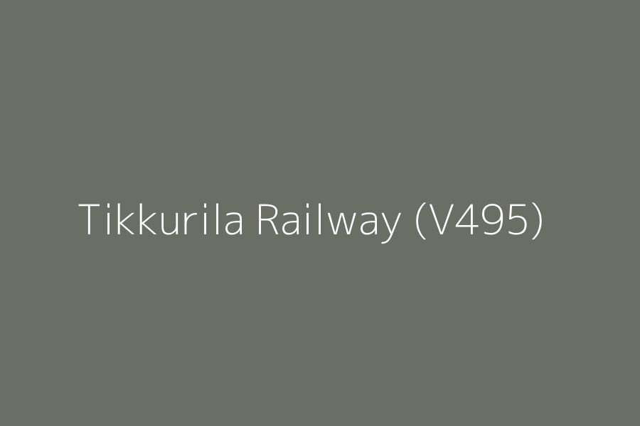 Tikkurila Railway (V495) represented in HEX code #6a6e65