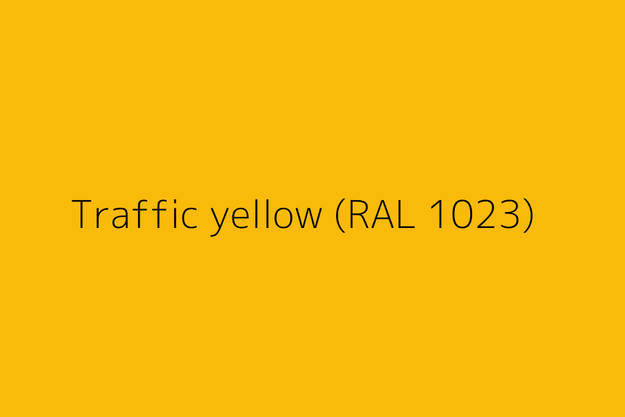 Traffic yellow (RAL 1023) represented in HEX code #F9BA09