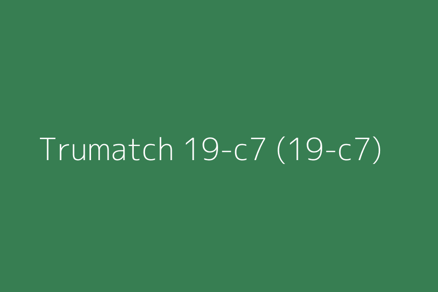 Trumatch 19-c7 (19-c7) represented in HEX code #377E52
