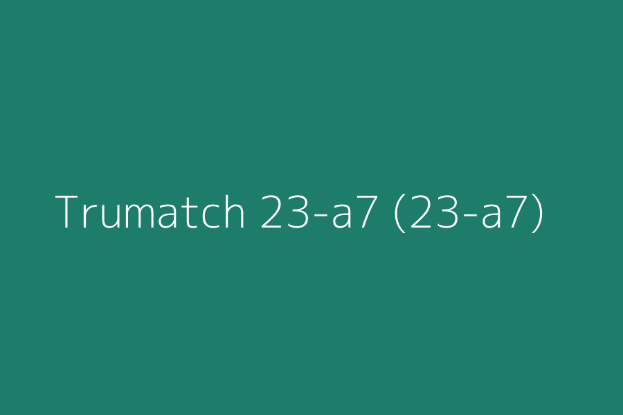Trumatch 23-a7 (23-a7) represented in HEX code #1D7D6A