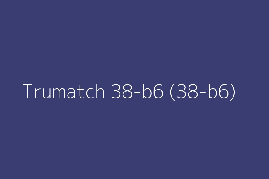 Trumatch 38-b6 (38-b6) represented in HEX code #393d72
