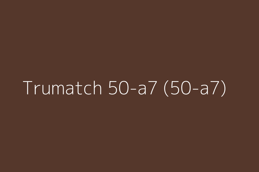Trumatch 50-a7 (50-a7) represented in HEX code #55372B